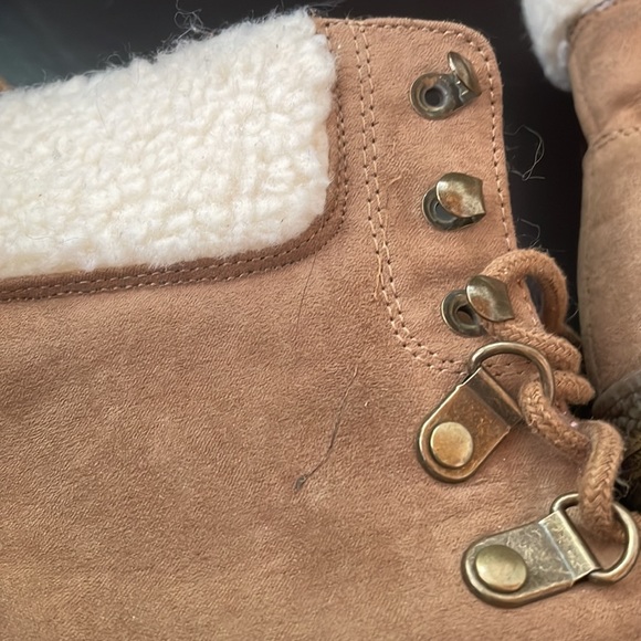 Sexy Boots Booties Faux Suede Lace Up Size 8 1/2 8.5 - Picture 5 of 7